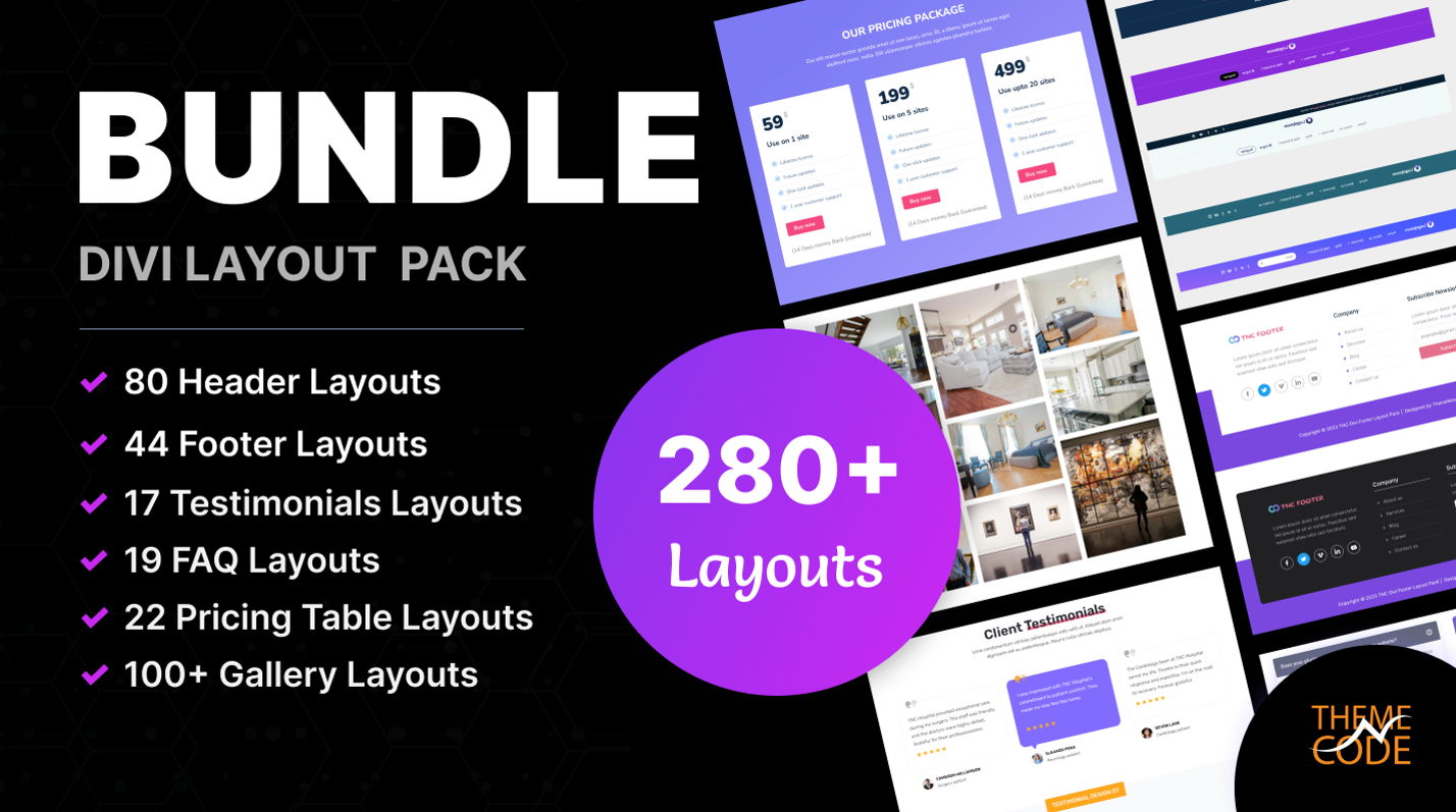 Bundle_Divi_layouts Introducing Bundle Divi Layouts by TNC