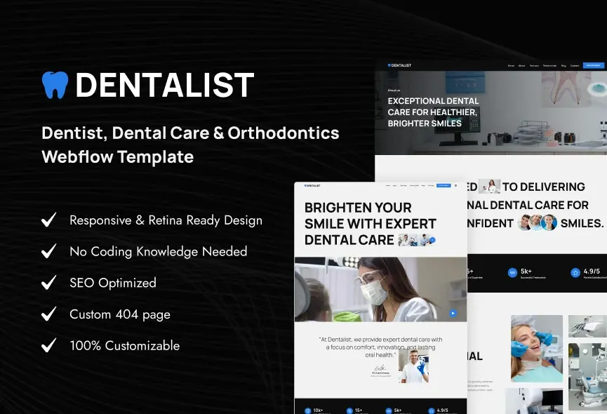 Dentalist – New Webflow Dentist Template